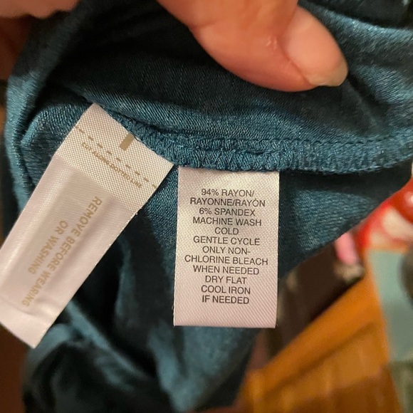 LOFT TEAL JERSEY KNIT MAXI SKIRT - Picture 4 of 4